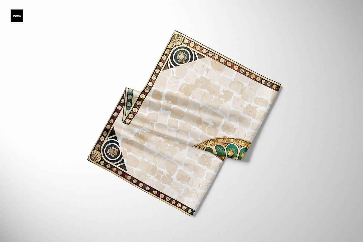 Silk Scarf Rosone - Silk Scarves - Origin Soufli Greece - Silk Tales - folded