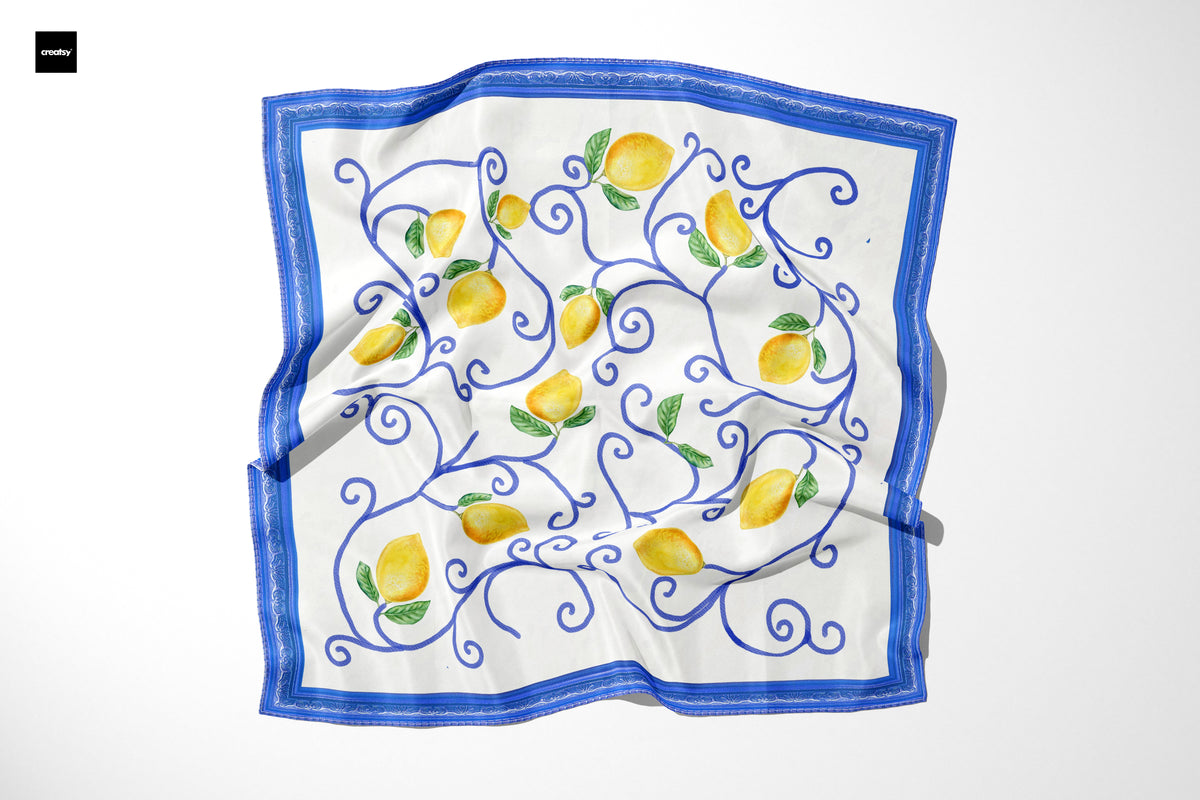 Silk Scarf Limoncello - Silk Scarves - Origin Soufli Greece - Silk Tales