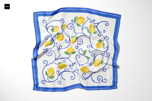 Silk Scarf Limoncello - Silk Scarves - Origin Soufli Greece - Silk Tales